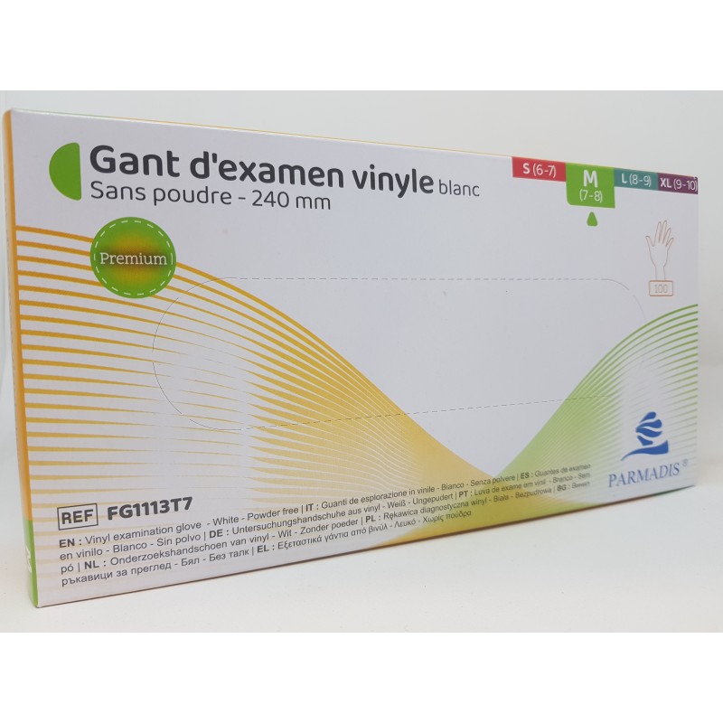 Gants d'examen vinyle non poudrés - Boîte de 100 - 4 g - AQL 1.5 - Gants  vinyle non poudrés - Robé vente matériel médical