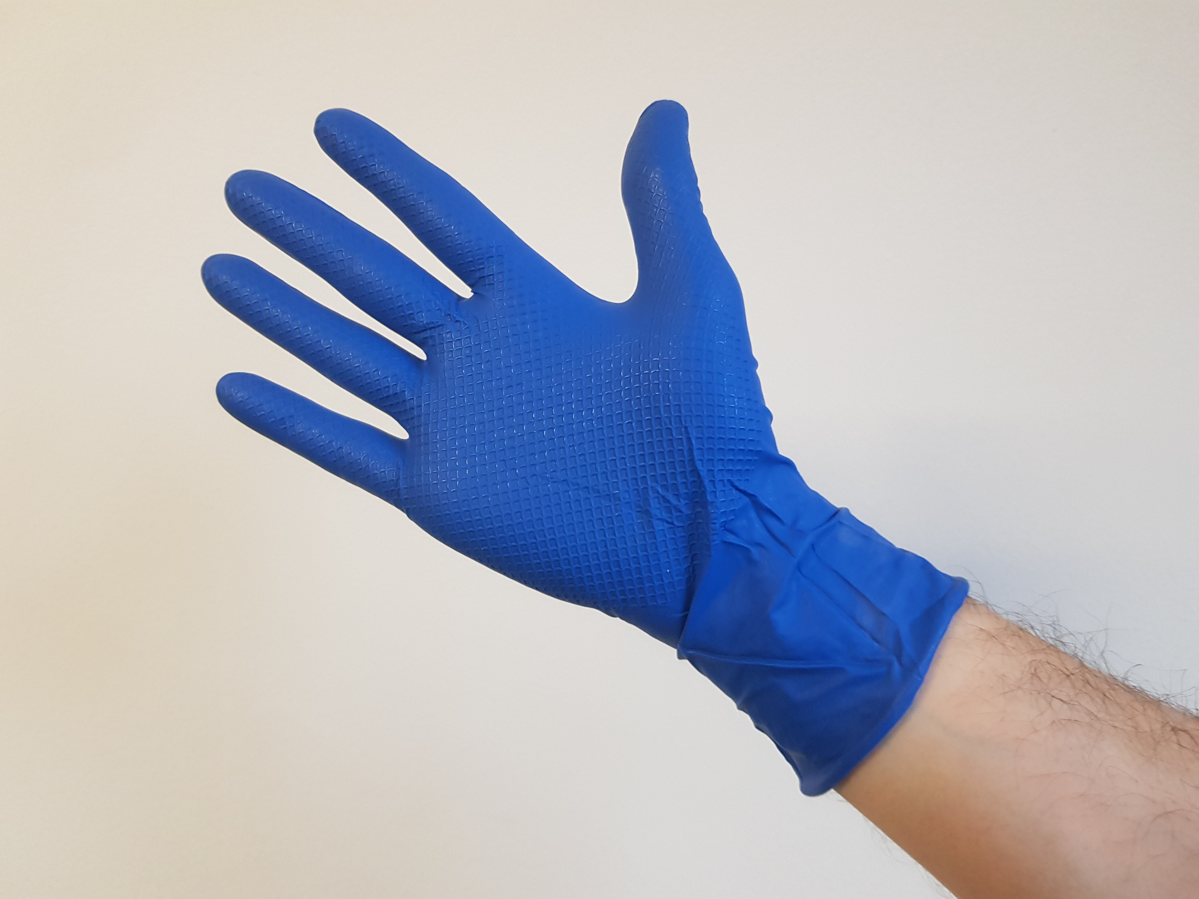 Gant de protection chimique nitrile 8MILL bleu non poudré taille