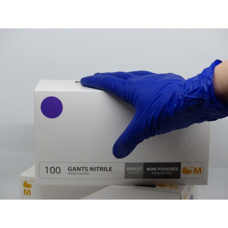 Boîte de 100 gants jetables en latex non poudré taille XL